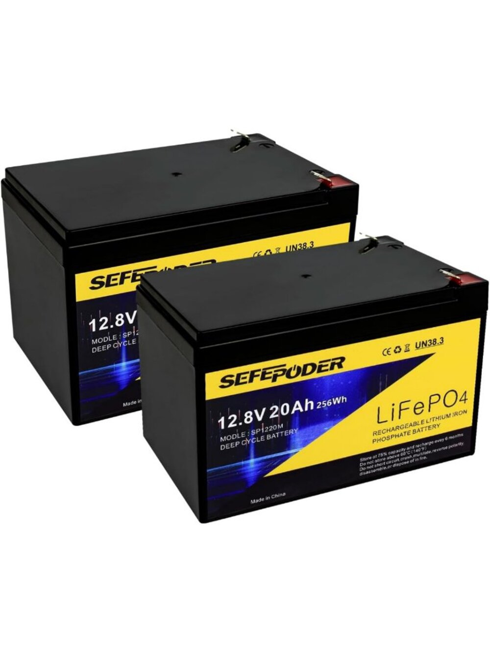 12V 20Ah Lithium LiFePO4 Deep Cycle Battery Pack with 40A BMS - Reliable Power
